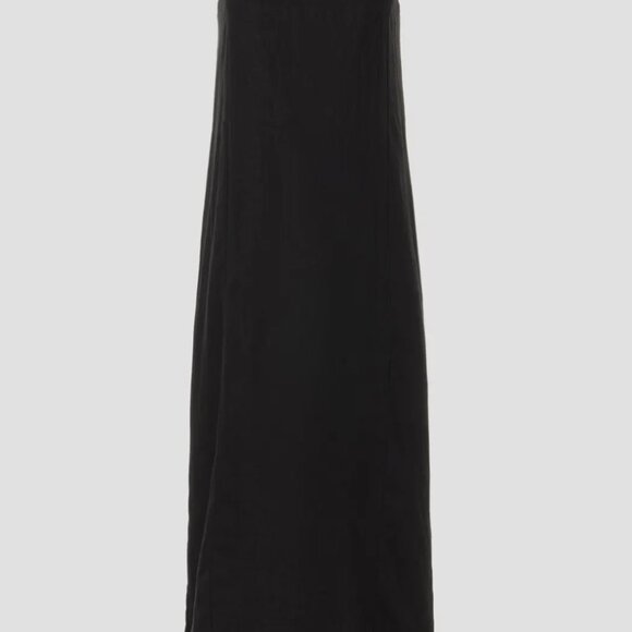 DONNI The Linen Spaghetti Dress Black - Picture 2 of 2